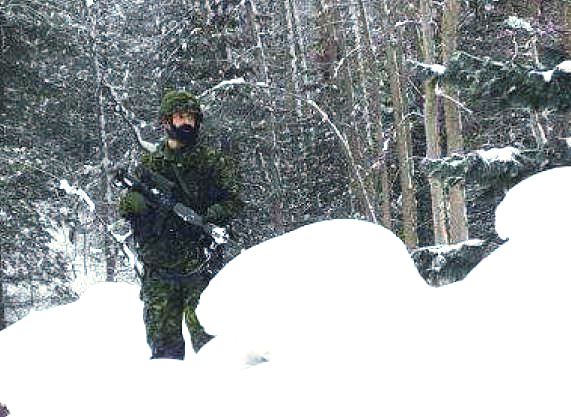 2Lt David Lancry of Rossland who is also a full-time Red Mountain Ski Patroller