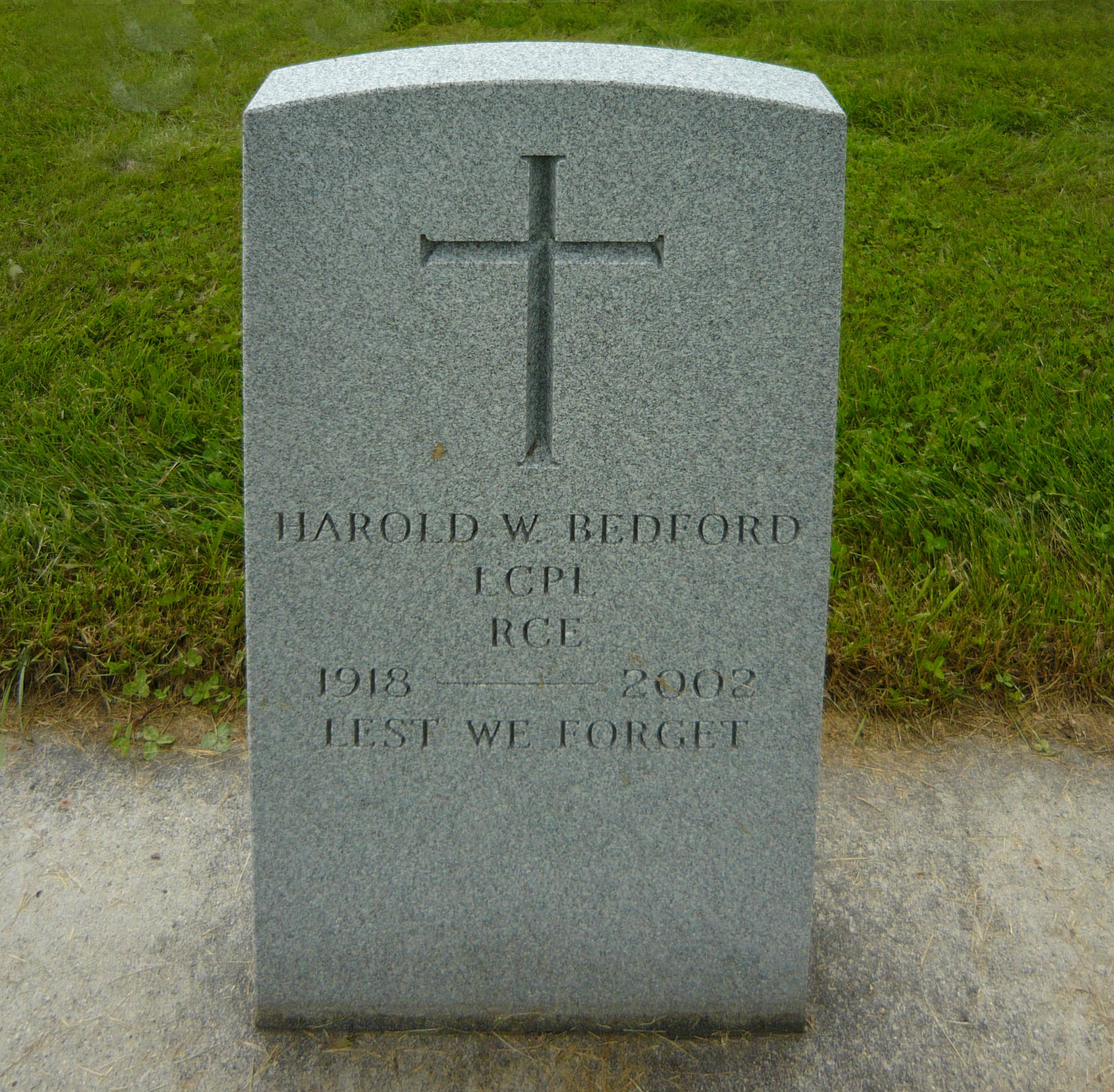 L/Cpl Harold Wesley Bedford (Ret’d), Transcona Cemetery