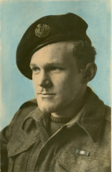 Lt Fredrick Earl "George" Cartwright, CD (Ret'd) in Belgium 1945