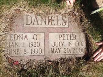 Spr Peter Daniels grave marker in Queen's Park Village, Calgary, AB
