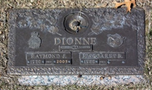 Grave Marker for Cpl R.J. Dionne at Our Lady of Mercy Catholic Cemetery in Sarnia