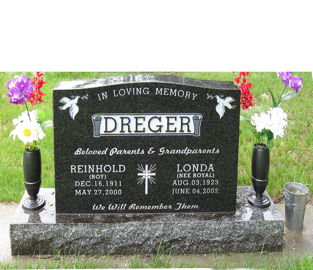 Spr Roy Dreger's Headstone Luther Zion Cemetery, Moosehorn, MB