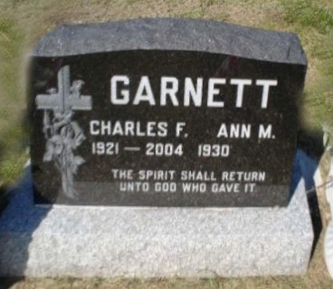 CWO Chuck Garnett Gravestone