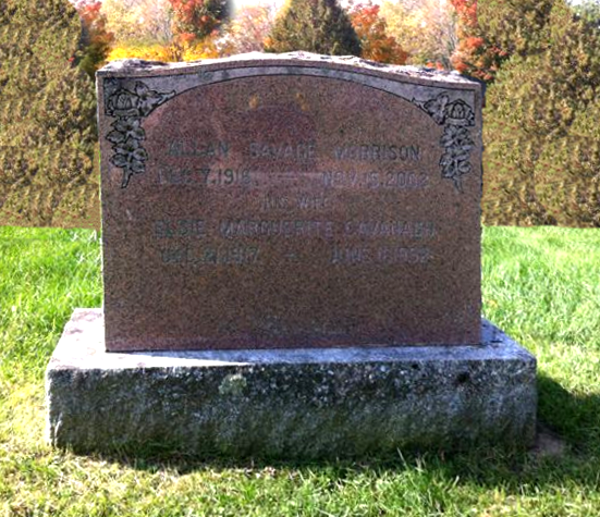 Sgt Allan Savage Morrison (Ret’d) Headstone, Grace Anglican Cemetery, Granby, QC