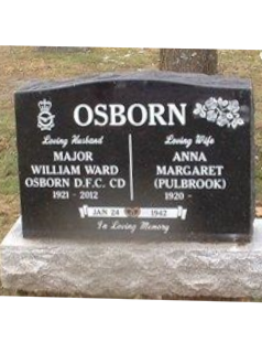 Major Osborn's Gravestone in Orillia, ON
