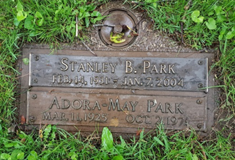 Stanley Bennett Park's Gravemarker Pinecrest Cemetery, Ottawa