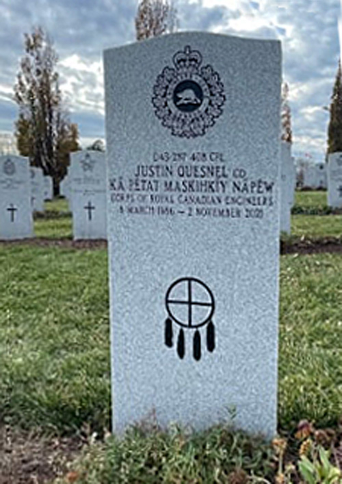 Cpl Justin Quesnel, CD 