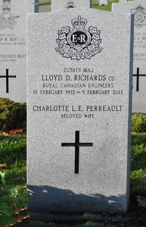Maj Lloyd `Bud` Richards (Ret`d) Headstone, Beechwood Cemetery, Ottawa, ON