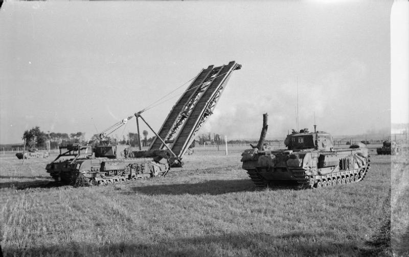 Small Box Girder bridge layer and AVRE in Northwest Europe 1944-45