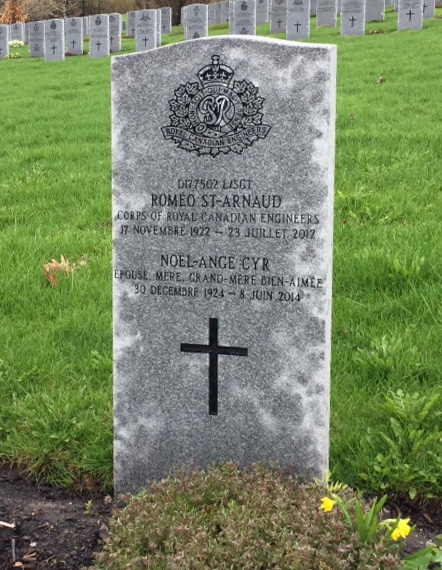 Roméo St-Arnaud Headstone, Beechwood Cemetery, Ottawa