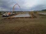 2 CER pouring the Storage Building slab on grade foundation // Le 2RGC coule le béton pour les fondations de l’entrepôt