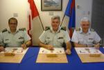 Col A.R. Jayne, CD; MGen K.D. McQuillan, OMM, CD; Col K.G. Horgan, CD 
