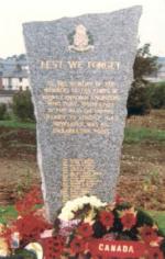 RCE Dieppe Memorial at Newhaven, England