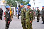  Col Pilon and Col Gasparotto on parade with MINUSTAH Military Component (MC) Force Commander Gen Ajax Porto Pinheiro  // Le Col Pilon et le Col Gasparotto sur la parade avec le Commandant de la Force composante militaire MINUSTAH, le Gén Ajax Porto Pinheir