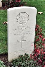 "In loving memory of a dear son and brother who gave his life for freedom - Sapper tarlington's headstone in Beny-sur-Mer Cemetery