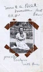 Photo of Cecil's wife Evelyn found taped inside his Pay Book
