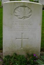 Spr George Russell Dunlop's Grave Marker in Schoonselhof Cemetery near Antwerp