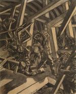 Sapeurs au travail - compagnie de sapeurs-mineurs du Génie canadien, St_Eloi par David Bomberg, Collections du domaine public de l'Imperial War Museum