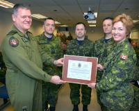 CME Branch Commendation Presented to 438 Tac Hel Sqn