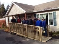 Ramp built for Mrs Susan Dempsey by CFB Greenwood Chapter of the CMEA.