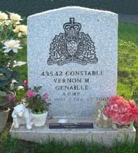 RCMP Constable Vern Genaille Headstone