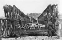 Sappers building a Bailey Bridge like the ones Gerry built over the Orne River in Normandy Sappers building a Bailey Bridge like the ones Gerry built over the Orne River in Normandy