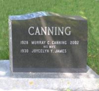 Murray Canning in St. George's Anglican Church Cemetery in Parasboro NS