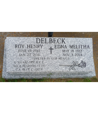 Roy Delbeck's Gravestone in the Veterans' Section, Rosedale Cemetery, Moose Jaw, SK