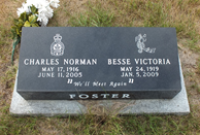 Grave Marker for Sapper Charles Norman Foster (Ret’d) in the Carnduff Cemetery