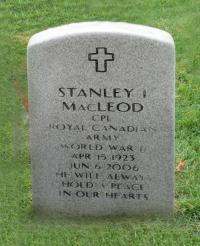 Corporal Stanley Ingraham MacLeod (Ret’d) Headstone, New Hampshire Veterans' Cemetery