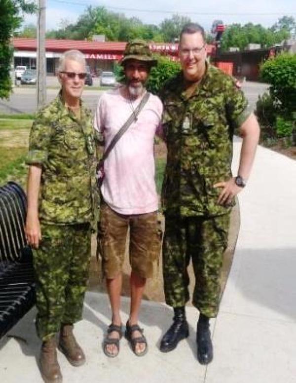 Col Comdt Steve Irwin, Larry Ramore and Branch CWO Ron Swift
