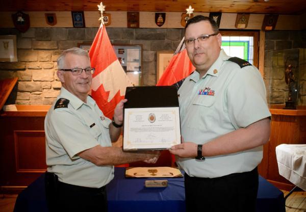 CME Colonel Commandant, BGen Steve Irwin (Ret’d) and CME Branch CWO, CWO Ron Swift Presentation date: 9 June 2017, Ottawa