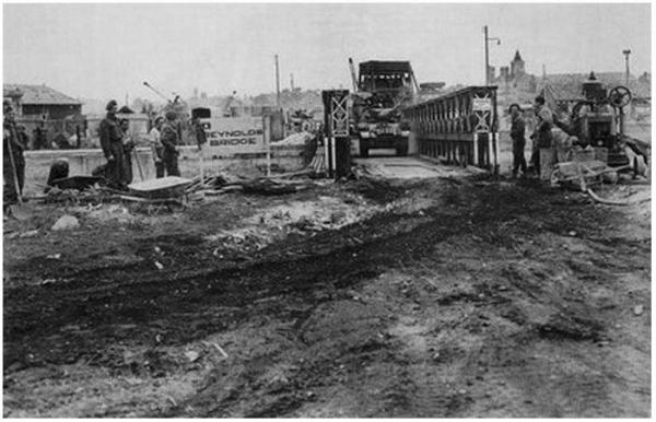 Reynolds Bridge built by 23rd Fd Coy in Caen