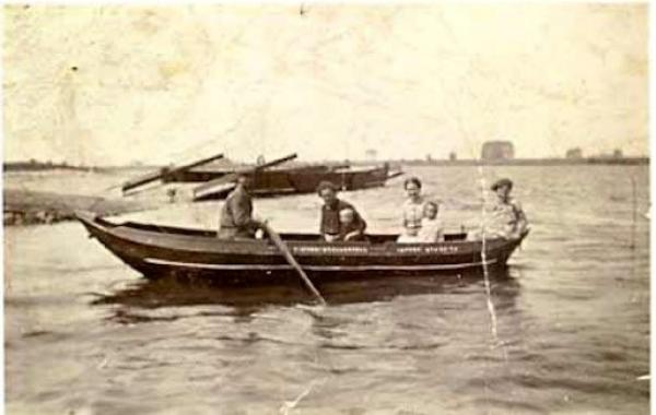 Traditional Dutch family rowboat