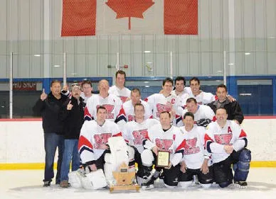 Back Row L-R- MWO D. Foster, WO D. MacAulay, Cpl D. Labarre, CWO J. Rae, Patrick Dwyer, Pte B. Steadman, Adam Easterbrook, B. Dafoe, John Maracle, Andy Baran, Mark Gorman, Front Row- PO2 R. Lavoie, Sam Hall, MWO M. Pacaud, Eric Mofina, WO C. Gill.
