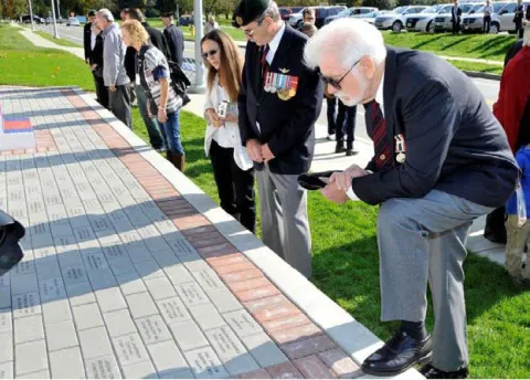 Over 300 engraved bricks were sold to help raise funds.