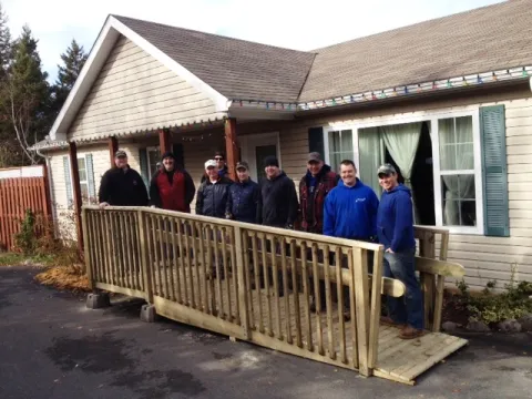 Ramp built for Mrs Susan Dempsey by CFB Greenwood Chapter of the CMEA.