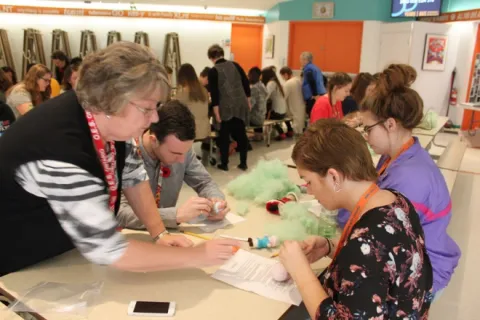Shirley O’Connell and students at an Ottawa area school Workshop