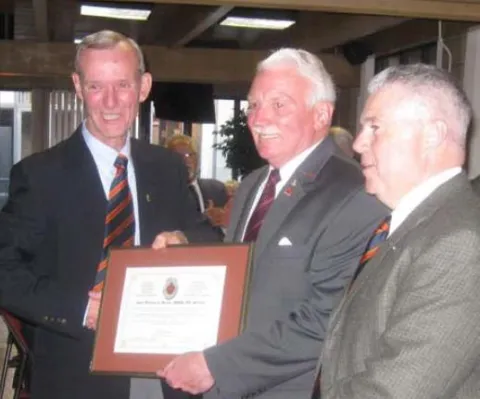 Bill Stone receiving CME Branch Commendation