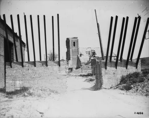 German road defences on the Cambrai Road