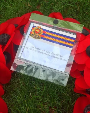 CMEA sponsored wreath laid in tribute to Lt James Martin, 23rd Fd Coy, Holten Cemetery Nov 17