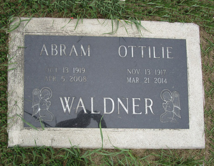 Headstone of Sapper Abram Waldner (Ret'd) 
